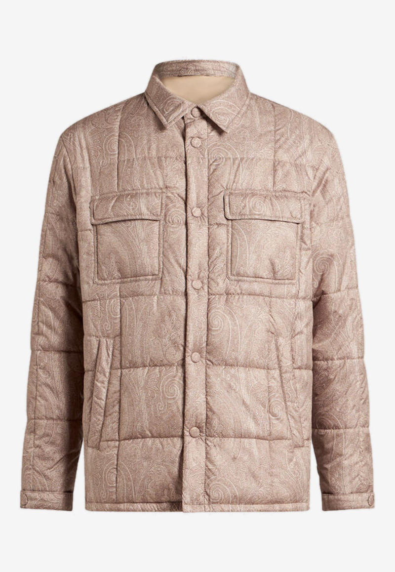 Etro Padded Paisley Overshirt MRBA0064-99SASK2 X0820 Beige