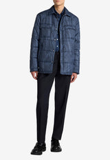 Etro Padded Paisley Overshirt MRBA0064-99SASK2 X0883 Blue