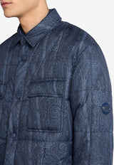 Etro Padded Paisley Overshirt MRBA0064-99SASK2 X0883 Blue