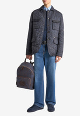 Etro Quilted Short Jacket Blue MRBA0087-99SASN7 X0883
