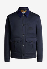 Etro Stretch Worker Jacket with Maxi Pockets Navy MRBA0107-99TU5N2 B0339