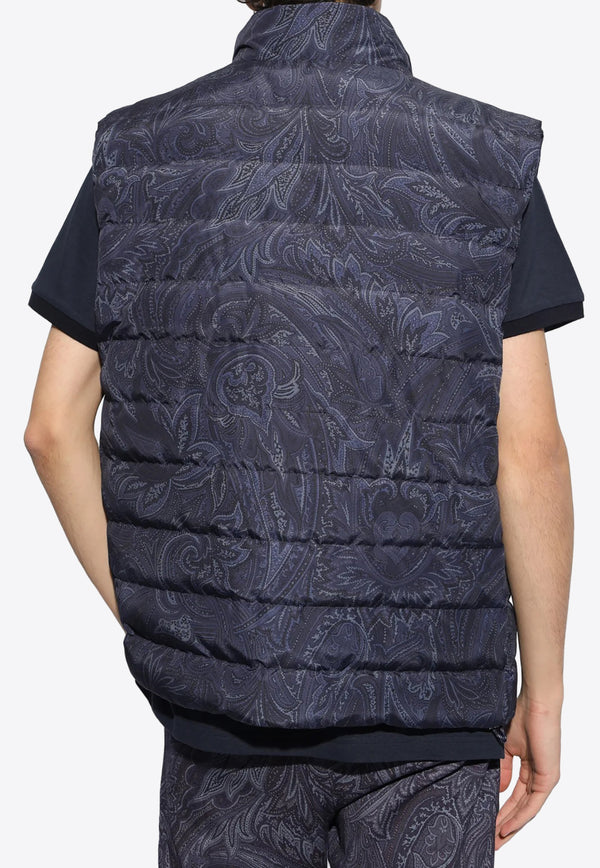 Etro Paisley Print Quilted Down Vest MRBB0003-99SAS01 X0883