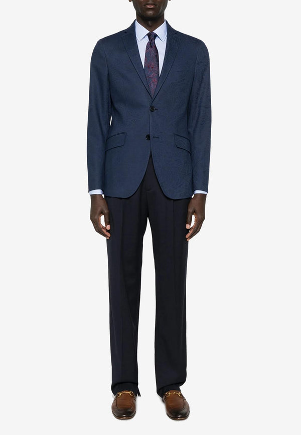 Etro Single-Breasted Blazer MRCA0006-99TJ584 B0065 Navy