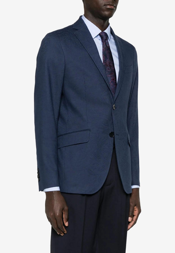 Etro Single-Breasted Blazer MRCA0006-99TJ584 B0065 Navy