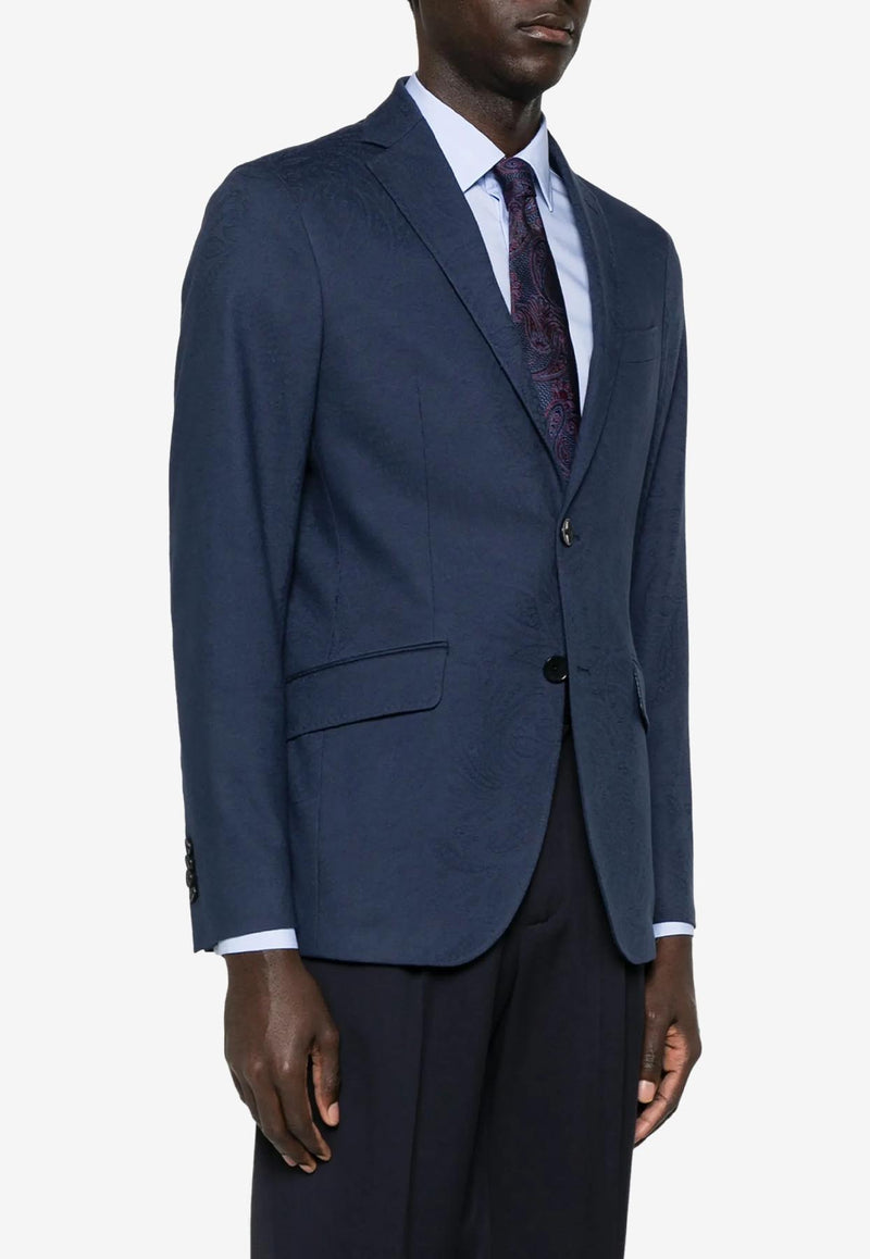 Etro Single-Breasted Blazer MRCA0006-99TJ584 B0065 Navy
