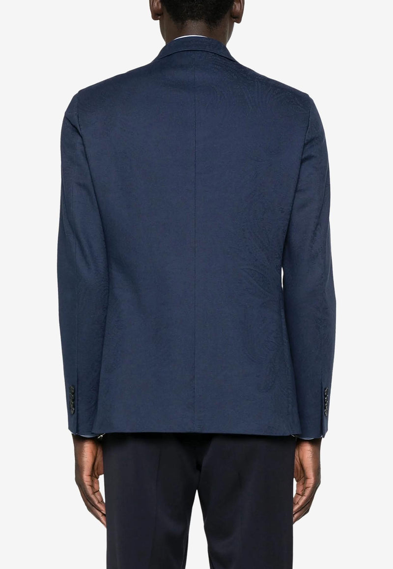 Etro Single-Breasted Blazer MRCA0006-99TJ584 B0065 Navy