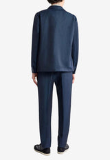 Etro Wool and Linen Overshirt Navy MRCA0076-99TUBQ3 B0013