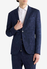 Etro Paisley Jacquard Single-Breasted Jacket Navy MRCB0005-99JAE01 X0883
