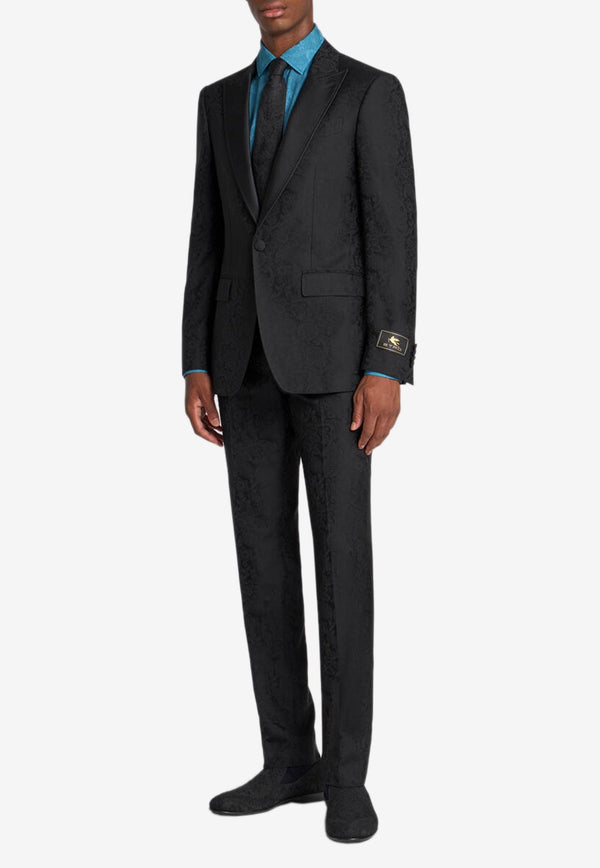 Etro Floral Leafy Jacquard Pants MREC0002-99TJEA6 N0000 Black