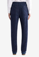 Etro Paisley Jacquard Track Pants Navy MRED0006-99JAE01 X0883