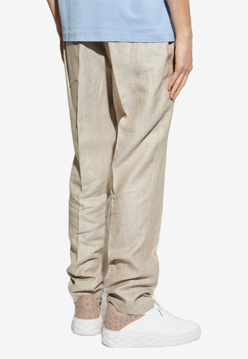 Etro Linen-Blend Chino Pants Beige MRED0018-99TUCI0 M0722