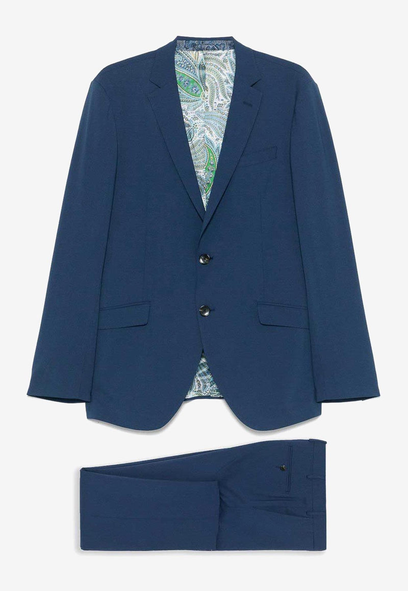 Etro Single-Breasted Tailored Suit MRGB0001-99TU2I7 B0065 Blue
