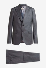 Etro Single-Breasted Wool Jacquard Suit Gray MRGB0002-99TJ261 N0035
