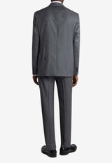 Etro Single-Breasted Wool Jacquard Suit Gray MRGB0002-99TJ261 N0035