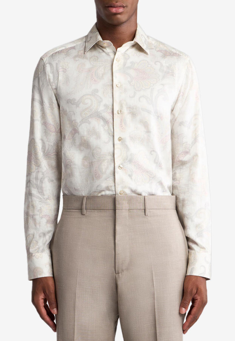Etro Maxi Flower Paisley Shirt MRIB0001-99SA5F2 X0830 Gray