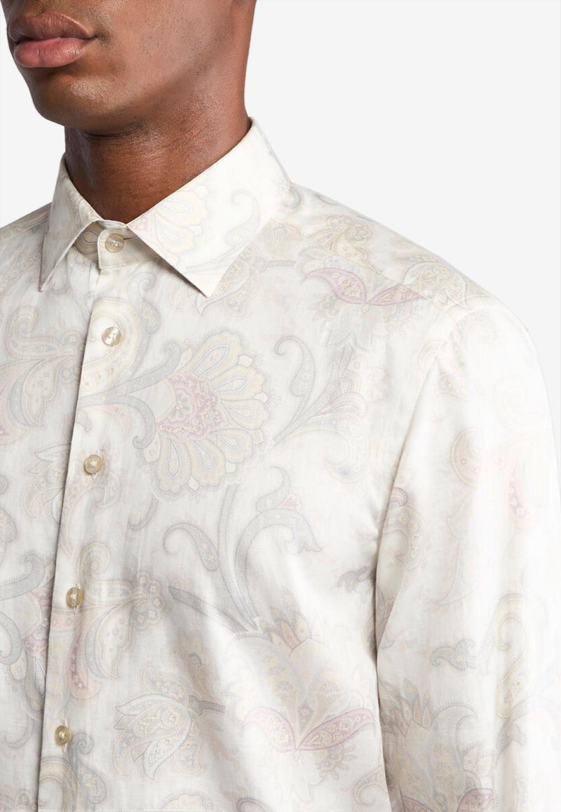 Etro Maxi Flower Paisley Shirt MRIB0001-99SA5F2 X0830 Gray