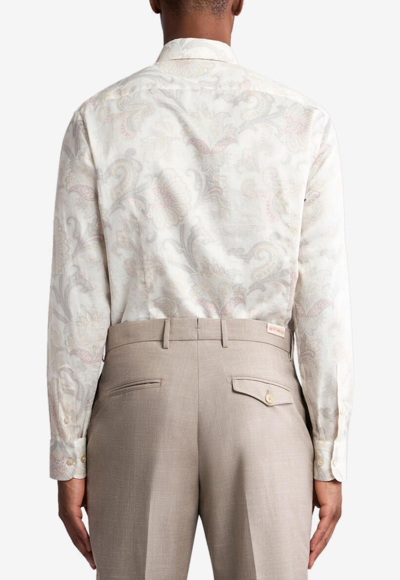 Etro Maxi Flower Paisley Shirt MRIB0001-99SA5F2 X0830 Gray