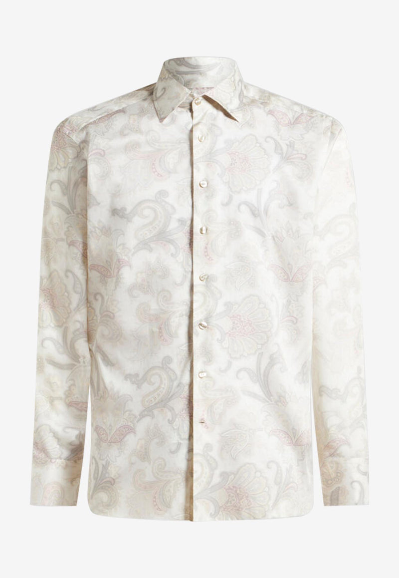 Etro Maxi Flower Paisley Shirt MRIB0001-99SA5F2 X0830 Gray