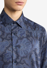 Etro Maxi Flower Paisley Shirt MRIB0001-99SA5F2 X0883 Blue