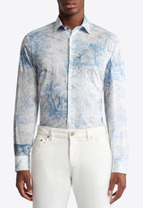 Etro Safari-Print Long-Sleeved Shirt MRIB0001-99SA5F4 X0883 Blue