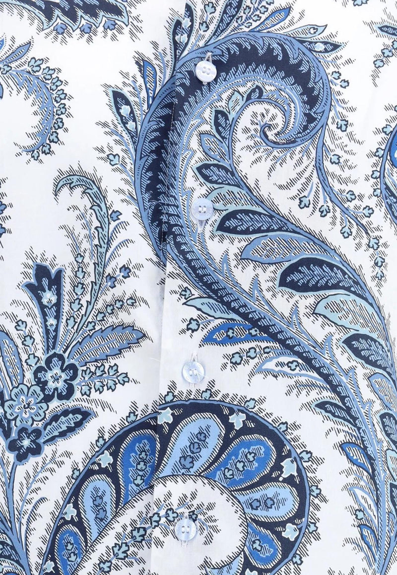 Etro Floral Paisley Button-Up Shirt Blue MRIB0001-99SA5L1 X0802