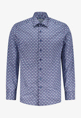 Etro Roma Printed Shirt Blue MRIB0001-99SA5Q7 X0884