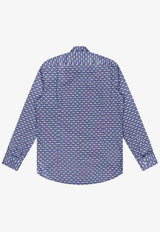 Etro Roma Printed Shirt Blue MRIB0001-99SA5Q7 X0884