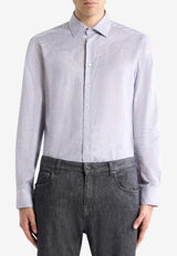 Etro Paisley Jacquard Long-Sleeved Striped Shirt Purple MRIB0001-99TJ5C2 S9875