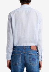 Etro Floral Jacquard Button-Up Shirt Sky Blue MRIB0001-99TJEG3 B0028