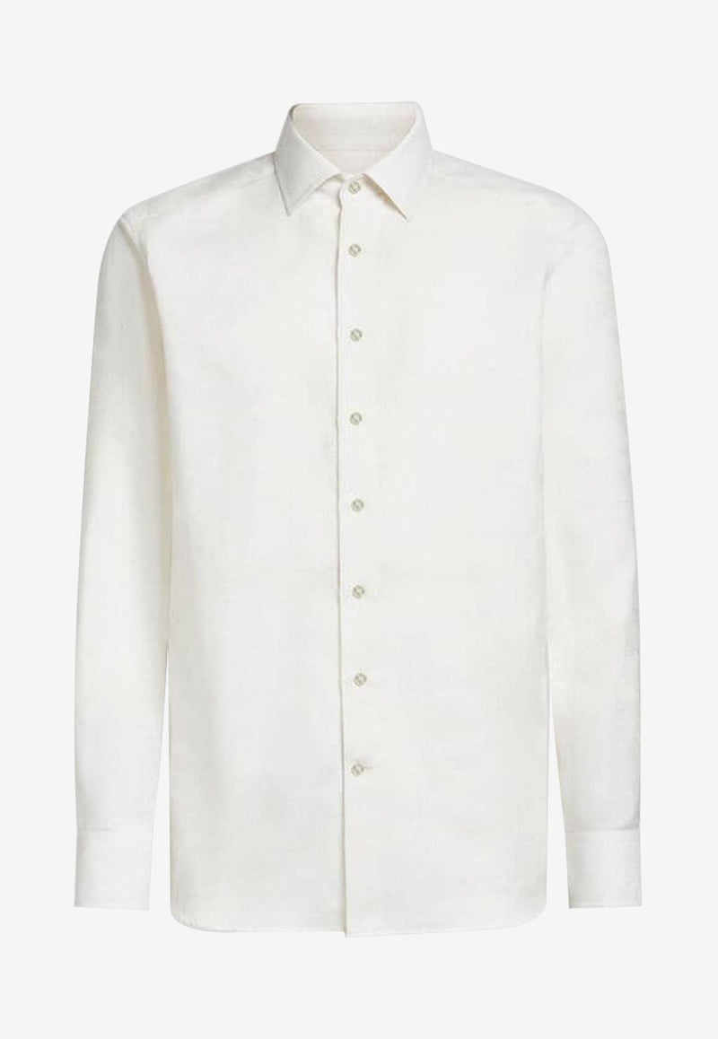 Etro Floral Jacquard Button-Up Shirt White MRIB0001-99TJEG3 W0800