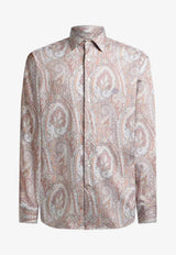 Etro Floral Paisley Long-Sleeved Satin Shirt Multicolor MRIB0002-99SA5P2 X0830