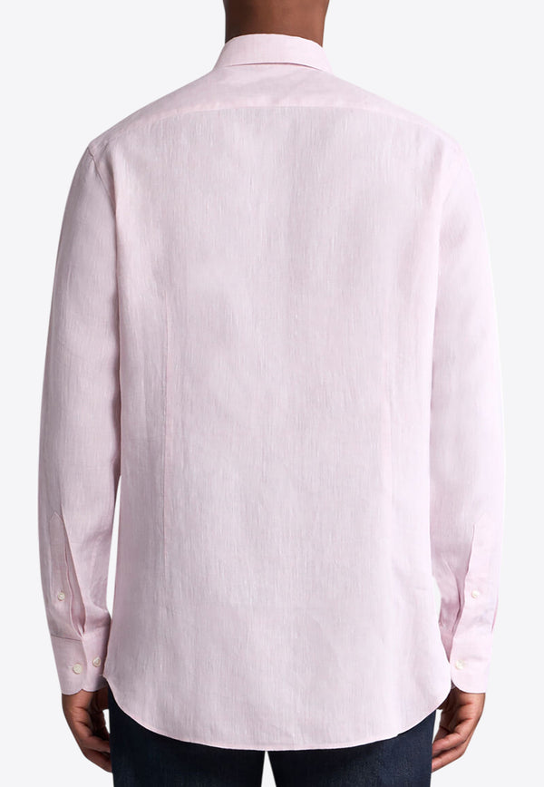 Etro Pegaso Embroidered Linen Shirt MRIB0002-99TU3D1 F2329 Pink