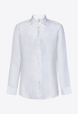 Etro Pegaso Embroidered Linen Shirt MRIB0002-99TU3F3 W0800 White