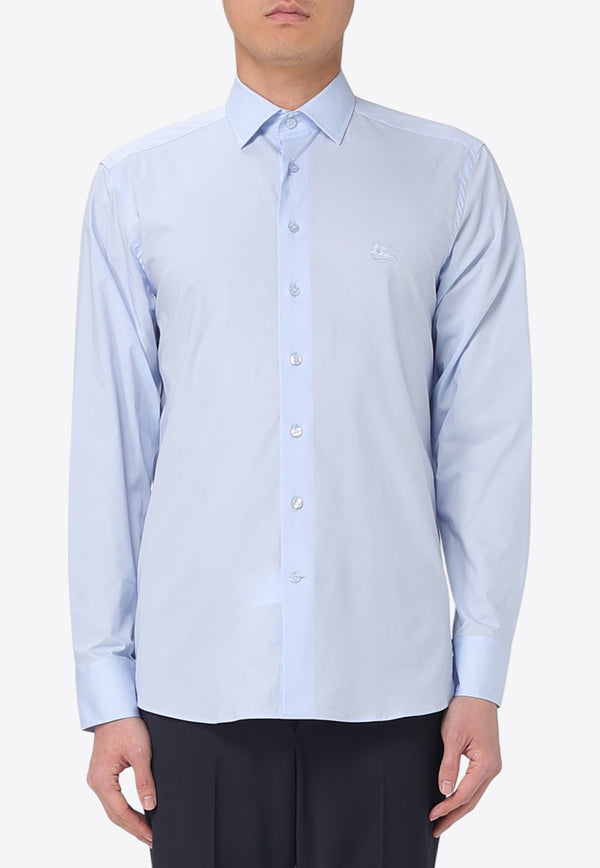 Etro Logo Long-Sleeved Shirt MRIB0002-AV607 B3033 Blue