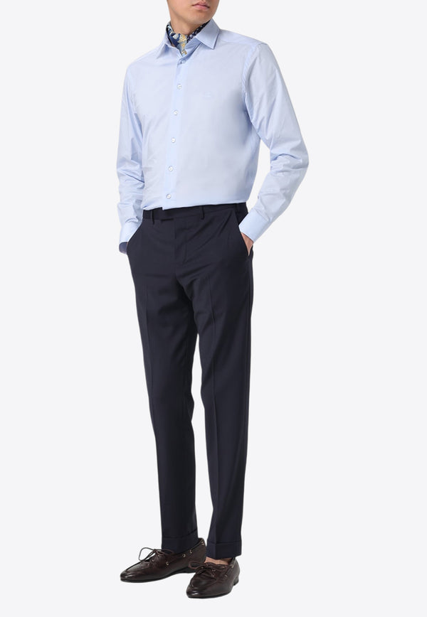 Etro Logo Long-Sleeved Shirt MRIB0002-AV607 B3033 Blue