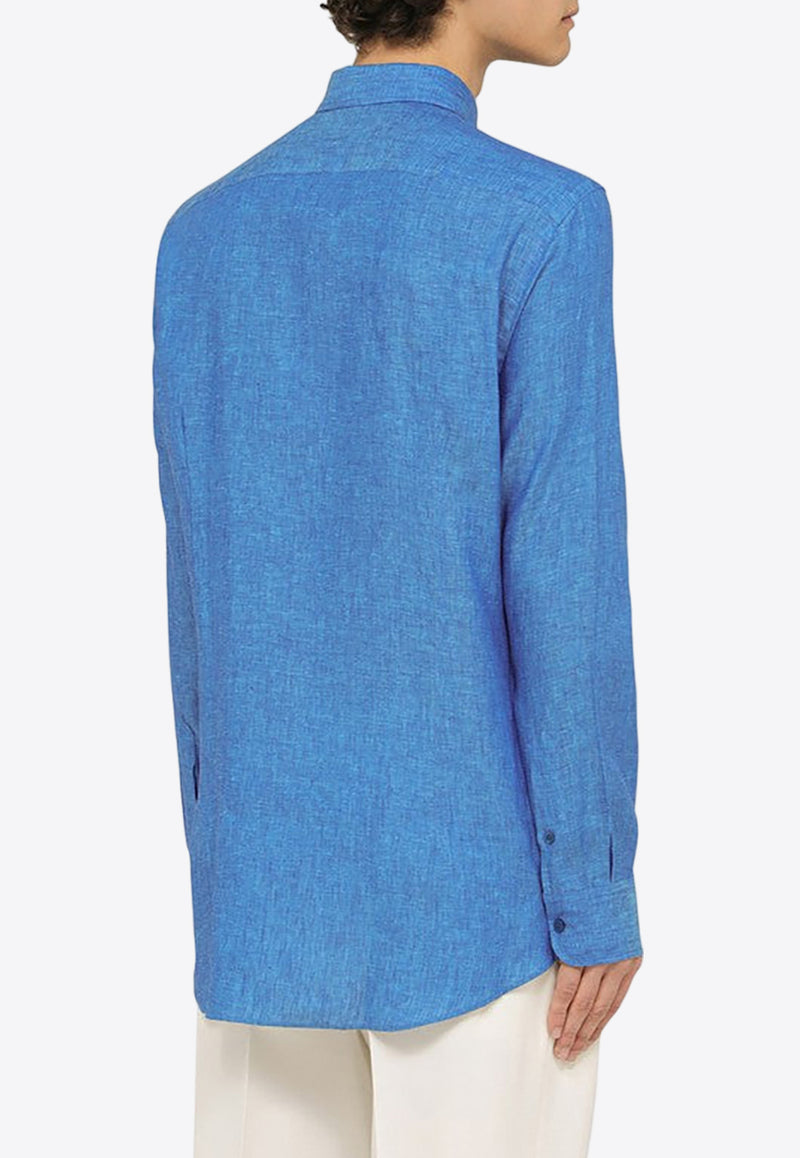 Etro Logo Embroidered Long-Sleeved Shirt Blue MRIB000299TU3D1/O_ETRO-B0322