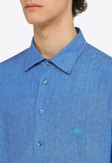Etro Logo Embroidered Long-Sleeved Shirt Blue MRIB000299TU3D1/O_ETRO-B0322