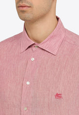 Etro Logo Embroidered Long-Sleeved Shirt Pink MRIB000299TU3D6/O_ETRO-F0663