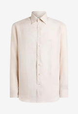 Etro Pegaso Long-Sleeved Linen Shirt Beige MRIB0004-99TU3F3 M0121