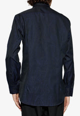 Etro Paisley Jacquard Long-Sleeved Shirt Navy MRIB0004-AQ043 B0065