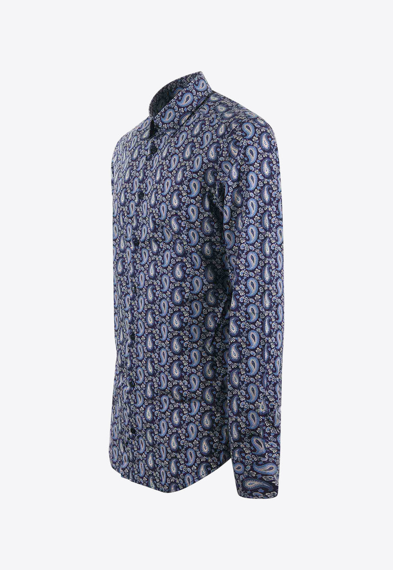Etro Paisley Pattern Long-Sleeved Shirt MRIB0005-99SAEB9 X0883 Blue