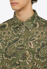 Etro Paisley Print Long-Sleeved Shirt Green MRIC001299SA565/O_ETRO-X0890