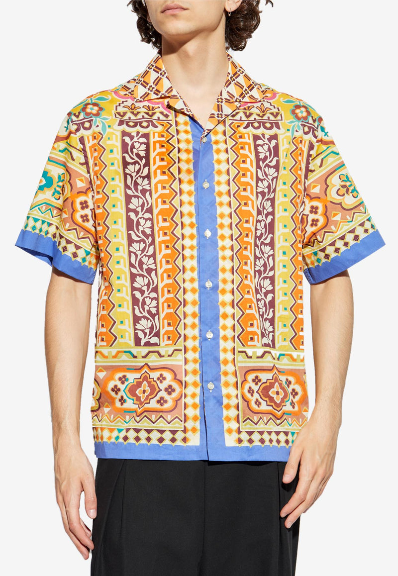 Etro Printed Silk Bowling Shirt Multicolor MRIC0013-99SP5E6 X0840