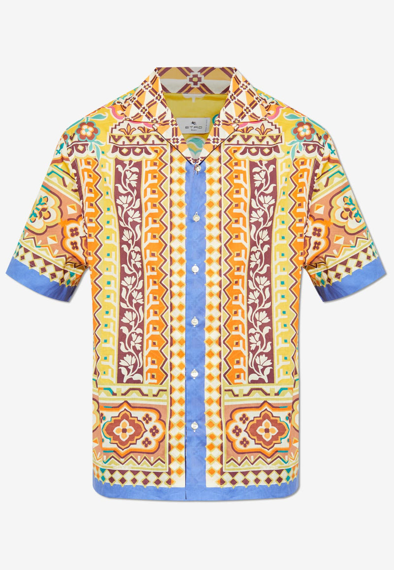 Etro Printed Silk Bowling Shirt Multicolor MRIC0013-99SP5E6 X0840