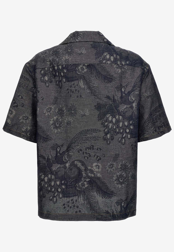 Etro Floral Print Short-Sleeved Shirt MRIC001999TTE14S9091NAVY