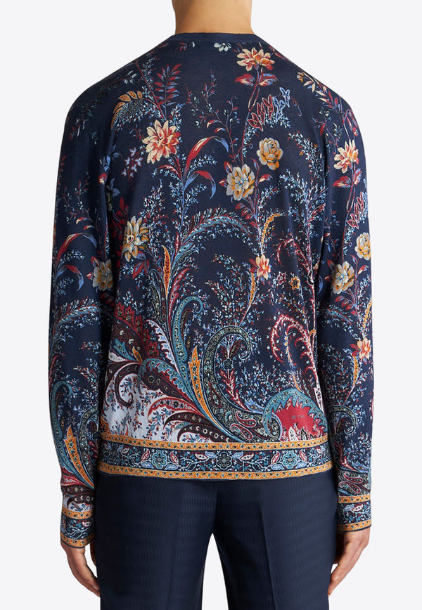 Etro Paisley Silk and Cashmere Floral Sweater MRKF0003-AK209 S9883
