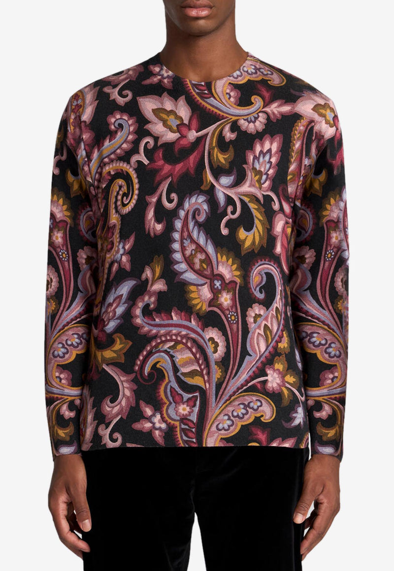 Etro Floral Paisley Silk-Blend Sweater Multicolor MRKF0003-AS299 X0810
