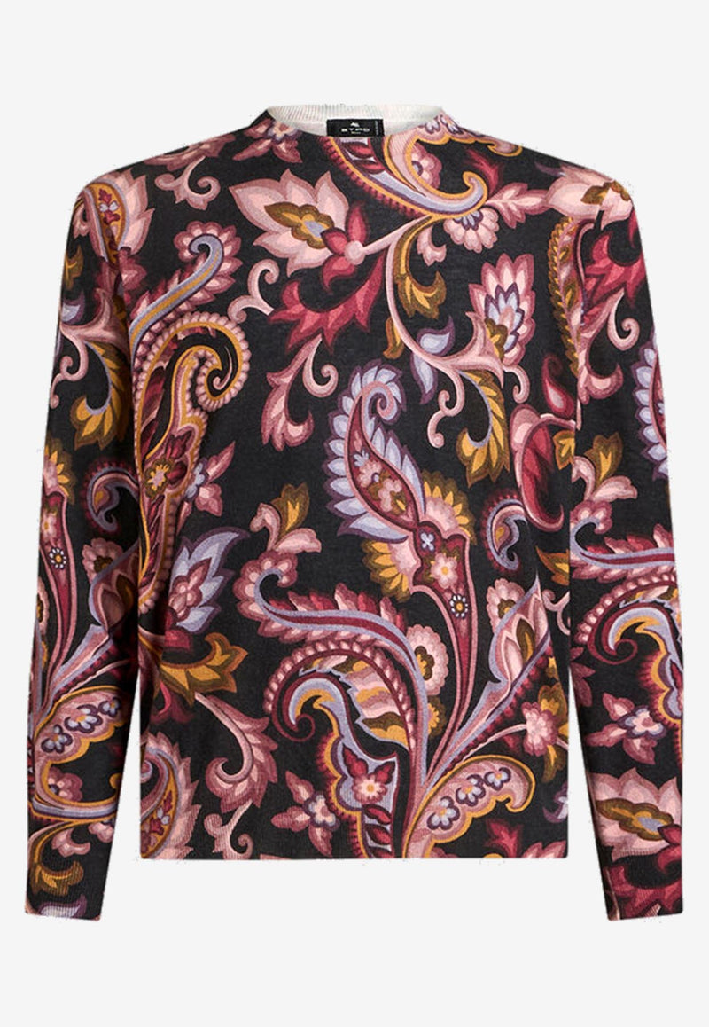 Etro Floral Paisley Silk-Blend Sweater Multicolor MRKF0003-AS299 X0810