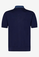 Etro Pegaso Embroidered Polo T-shirt Navy MRKF0004-AQ143 B0065