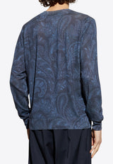 Etro Paisley Print Long-Sleeved T-shirt Blue MRKF0096-AK996 X0883